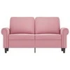 Dvivietė sofa, rožinės spalvos, 120cm, aksomas