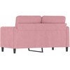 Dvivietė sofa, rožinės spalvos, 120cm, aksomas