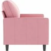 Dvivietė sofa, rožinės spalvos, 120cm, aksomas