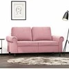 Dvivietė sofa, rožinės spalvos, 120cm, aksomas