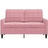 Dvivietė sofa, rožinės spalvos, 120cm, aksomas
