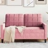 Dvivietė sofa, rožinės spalvos, 120cm, aksomas