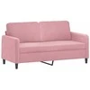Dvivietė sofa, rožinės spalvos, 140cm, aksomas