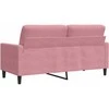 Dvivietė sofa, rožinės spalvos, 140cm, aksomas