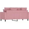 Dvivietė sofa, rožinės spalvos, 140cm, aksomas