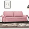Dvivietė sofa, rožinės spalvos, 140cm, aksomas