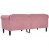 Dvivietė sofa, rožinės spalvos, aksomas