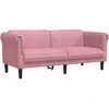 Dvivietė sofa, rožinės spalvos, aksomas