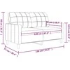 Dvivietė sofa, rudos spalvos, 120cm, audinys