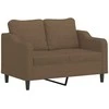 Dvivietė sofa, rudos spalvos, 120cm, audinys