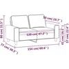 Dvivietė sofa, rudos spalvos, 120cm, audinys