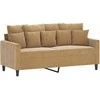 Dvivietė sofa, rudos spalvos, 140cm, aksomas