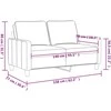 Dvivietė sofa, rudos spalvos, 140cm, aksomas