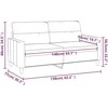 Dvivietė sofa, rudos spalvos, 140cm, audinys