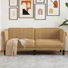 Dvivietė sofa, rudos spalvos, dirbtinė versta oda