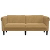 Dvivietė sofa, rudos spalvos, dirbtinė versta oda