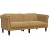 Dvivietė sofa, rudos spalvos, dirbtinė versta oda