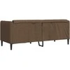 Dvivietė sofa, rudos spalvos, dirbtinė versta oda