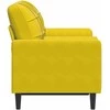 Dvivietė sofa su pagalvėlėmis, geltonos spalvos, 120cm, aksomas