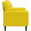 Dvivietė sofa su pagalvėlėmis, geltonos spalvos, 140cm, aksomas