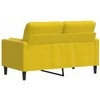 Dvivietė sofa su pagalvėlėmis, geltonos spalvos, 120cm, aksomas