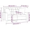 Dvivietė sofa su pagalvėlėmis, juoda, 140cm, dirbtinė oda
