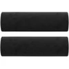 Dvivietė sofa su pagalvėlėmis, juodos spalvos, 140cm, aksomas