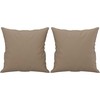 Dvivietė sofa su pagalvėlėmis, kapučino, 120cm, dirbtinė oda