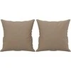 Dvivietė sofa su pagalvėlėmis, kapučino, 140cm, dirbtinė oda