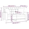 Dvivietė sofa su pagalvėlėmis, kapučino, 120cm, dirbtinė oda