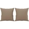 Dvivietė sofa su pagalvėlėmis, kapučino, 120cm, dirbtinė oda