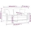 Dvivietė sofa su pagalvėlėmis, kreminė, 140cm, dirbtinė oda