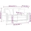 Dvivietė sofa su pagalvėlėmis, kreminė, 120cm, dirbtinė oda