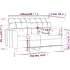 Dvivietė sofa su pagalvėlėmis, kreminės spalvos, 140cm, audinys