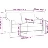 Dvivietė sofa su pagalvėlėmis, kreminės spalvos, 140cm, audinys