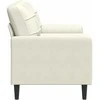 Dvivietė sofa su pagalvėlėmis, kreminės spalvos, 140cm, aksomas