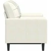 Dvivietė sofa su pagalvėlėmis, kreminės spalvos, 120cm, aksomas