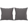Dvivietė sofa su pagalvėlėmis, pilka, 140cm, dirbtinė oda