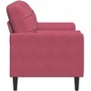 Dvivietė sofa su pagalvėlėmis, raudonojo vyno, 140cm, aksomas