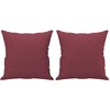 Dvivietė sofa su pagalvėlėmis, raudonojo vyno, 140cm, audinys