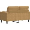 Dvivietė sofa su pagalvėlėmis, rudos spalvos, 120cm, aksomas