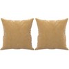 Dvivietė sofa su pagalvėlėmis, rudos spalvos, 120cm, aksomas