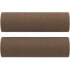 Dvivietė sofa su pagalvėlėmis, rudos spalvos, 140cm, audinys