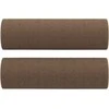 Dvivietė sofa su pagalvėlėmis, rudos spalvos, 120cm, audinys