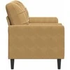 Dvivietė sofa su pagalvėlėmis, rudos spalvos, 140cm, aksomas