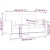 Dvivietė sofa su pagalvėlėmis, šviesiai pilka, 140cm, aksomas