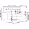 Dvivietė sofa su pagalvėlėmis, šviesiai geltona, 120cm, audinys