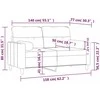 Dvivietė sofa su pagalvėlėmis, šviesiai geltona, 140cm, audinys