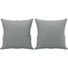 Dvivietė sofa su pagalvėlėmis, šviesiai pilka, 140cm, audinys