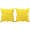 Dvivietė sofa su pagalvėlėmis, šviesiai geltona, 120cm, audinys